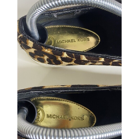 Michael Kors Keaton Leopard Real Calf Hair Slip-On Sneaker Women’s Size 8 1/2 - Picture 4 of 10